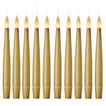 Premier Decorations Battery Operated Floating Candles with Remote Control (Set of 10) - Gold