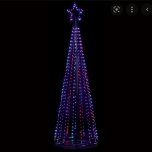 Premier Decorations Pin Wire Pyramid Tree With Star 2.1M 595 LED Lights