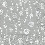 Paper + Design Napkins 33cm (Pack of 20) - Chrystal Waves Silver