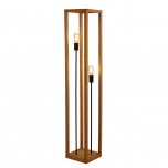 SEARCHLIGHT SQUARE WOVEN BAMBOO WOOD 2LT FLOOR LAMP