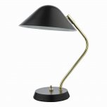 Erna 1 Light Table Lamp Polished Brass Satin Black
