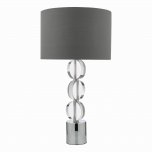 Tuke Touch Table Lamp Polished Chrome Crystal With Shade