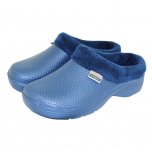 Town & Country Fleecy Cloggies - Navy Size 9
