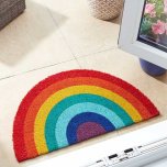 Rainbow Crescent Coir Mat