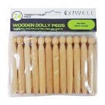 Orwerll 24 Pack Wood Dolly Pegs