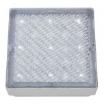 SEARCHLIGHT LED OUTDOOR&INDOOR RECESSED WALKOVER CLEAR SMALL SQUARE-WHITE LED