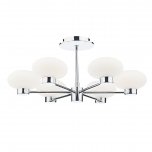 Dar System 6 Light Semi Flush Polished Chrome