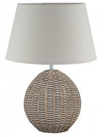 Pacific Lifestyle Raffles Large Rattan Cream Wash Table Lamp Base