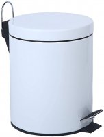 Buckingham 5 Litre White Pedal Bin