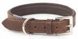 Ancol Vintage Padded Leather Dog Collar Chestnut Large