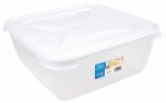 Wham Cuisine 10Ltr Large Square Food Box Clear/Ice White