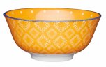 kitchencraft glazed stoneware bowl orange spot 15.5x7.5cm