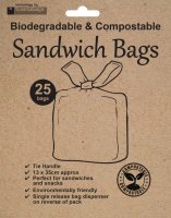 Planit Eco Friendly Sandwich Bags - Pack of 25