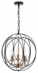 Dar Phoenix 3lt Pendant Black & Copper