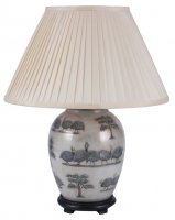 Jenny Worrall Guinea Fowl Medium Glass Table Lamp