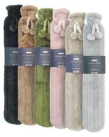 Country Club Faux Fur Long Hot Water Bottle - Assorted Colours