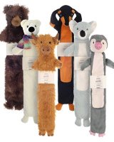 Country Club Novelty Long Hot Water Bottle with Animal Cover - Assorted Designs