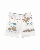Beamfeature Country Club 3 Pack Tea Towels - Ooops A Daisy