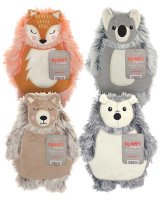 Country Club Hot Water Bottles with Novelty Cover - Assorted Furry Friends