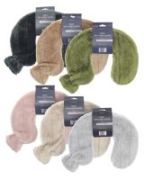 Country Club Neck Hot Water Bottles with Luxury Faux Fur Cover - Assorted Colours