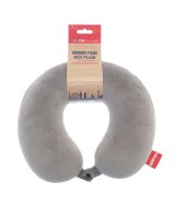 Beamfeature Country Club Memory Foam Design Travel Neck Pillow - Grey