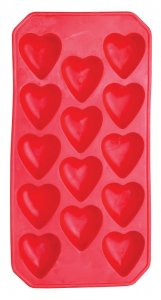 BarCraft Ultra Flexible Heart Shaped Ice Cube Tray