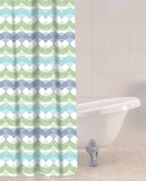 Sabichi Waves Peva Shower Curtain