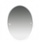 Miller Oslo Oval Bevelled Wall Mirror - Chrome