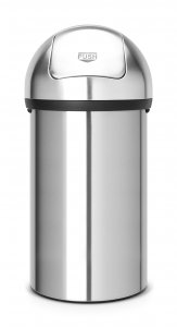 Brabantia 60 Litre Push Bin in Matt Steel