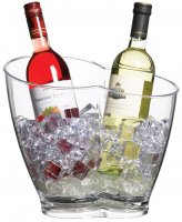 BarCraft Clear Acrylic Double Sided Drinks Pail/Cooler