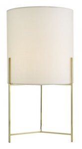 Dar Michaela Table Lamp Satin Gold with Shade