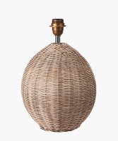 Pacific Lifestyle Raffles Large Rattan Cream Wash Table Lamp Base