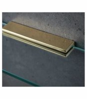 Miller Classic Bracket for Glass Shelf - Polished Untreated Brass