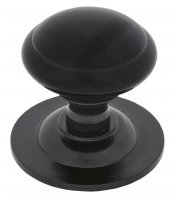 Black Round Centre Door Knob