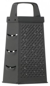 kc black non-stick four sided box grater 23cm