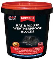 Rentokil Rat & Mouse Weatherproof Blocks (Pack of 10)