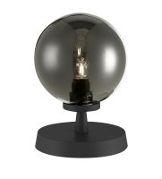 Dar Esben Touch Table Lamp Matt Black with Smoked Glass