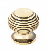 Aged Brass Beehive Cabinet Knob 30mm