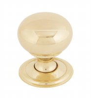 Polished Brass Mushroom Cabinet Knob 32mm