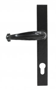 Black Cottage Slimline Lever Espag. Lock Set