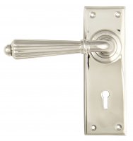 Polished Nickel Hinton Lever Lock Set