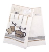 Country Club 3pk Kitchen Towels Tea & Coffee