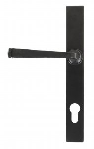 Black Avon Slimline Lever Espag. Lock Set