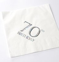 NJ Products Birthday Napkins 33cm (Pack of 15) - 70th