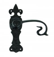 Black Curly Lever Latch Set