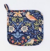 William Morris Navy Minot Strawberry Thief Pot Holder