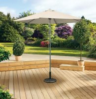 Pagoda Aluminium Push Up Parasol 2.5m Beige