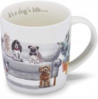 Cooksmart Curious Dogs Barrel Mug - It's a dogs life