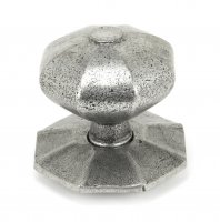 Pewter Octagonal Centre Door Knob - Internal