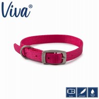 Ancol Poly-weave Pink Dog Collar - Size 3